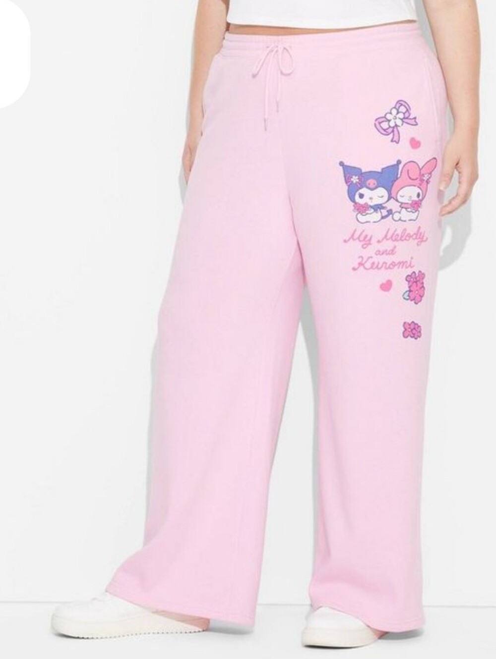 Sanrio My Melody & Kuromi Lounge Pink Wide Leg Sweatpants
